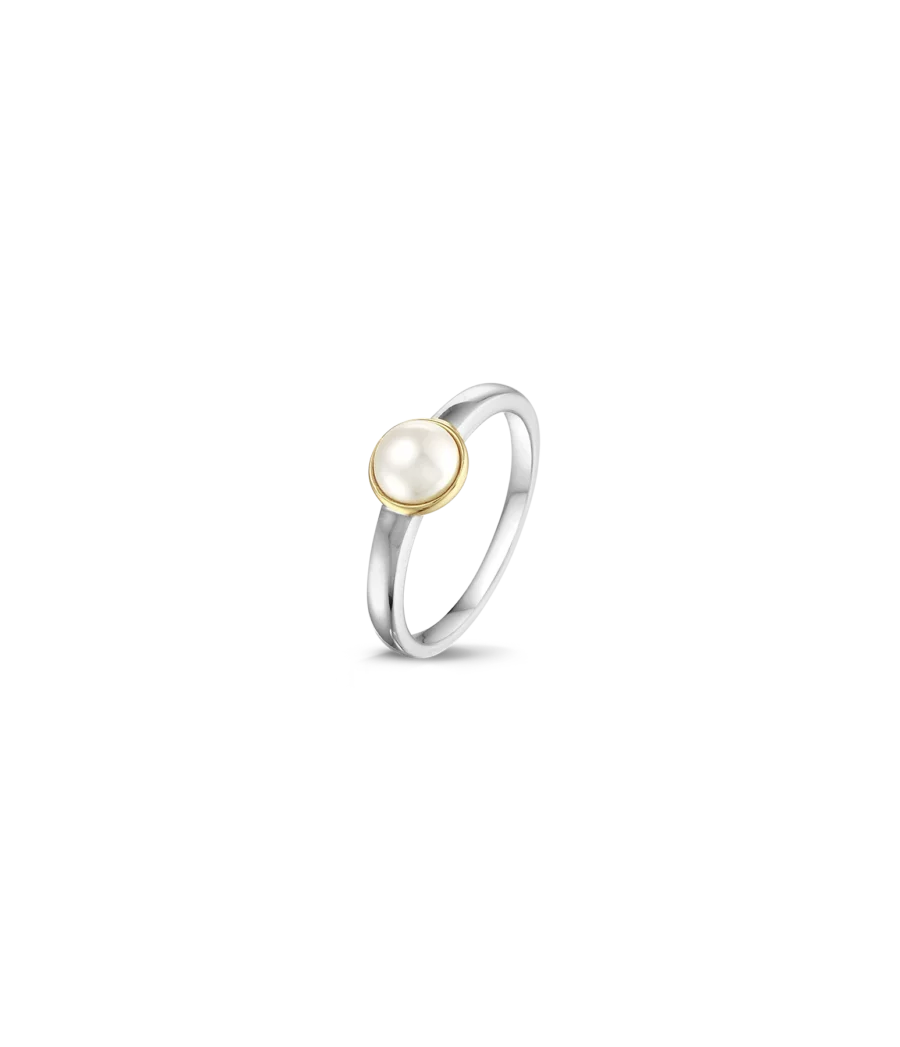 Bicolor Ring mit Muschel Perle 2231