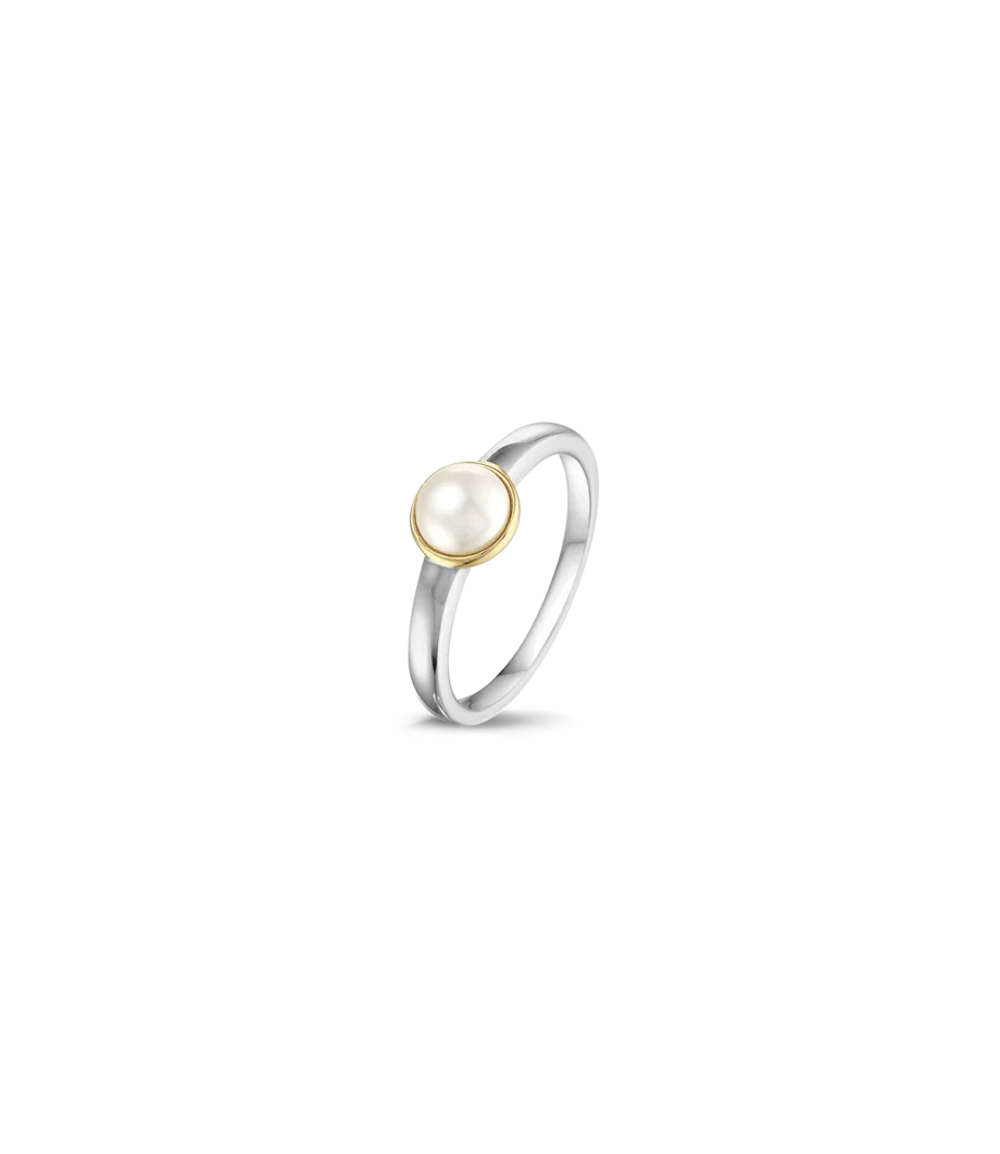 Bicolor Ring mit Muschel Perle 2231