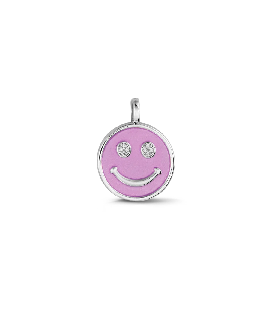Bicolor Smiley Anhänger 2249 Violett