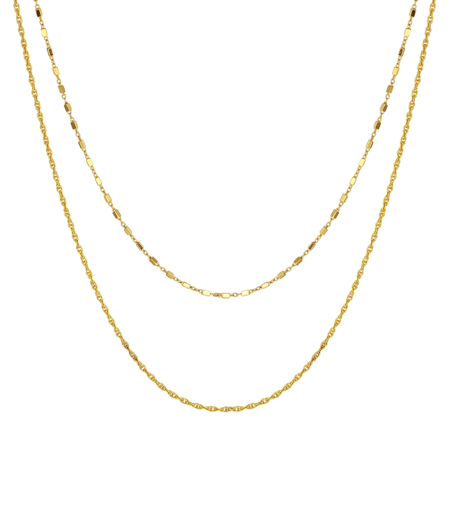 Doppelkette Halskette 2252