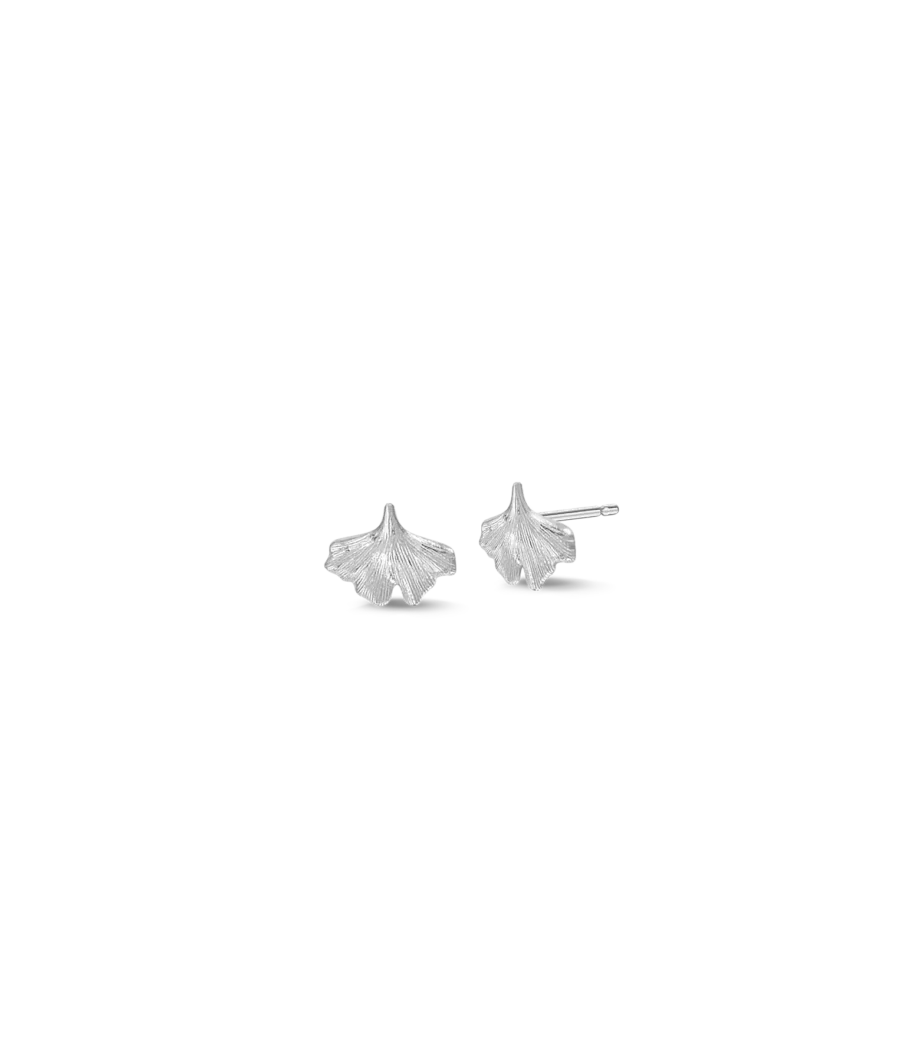 18 Karat Ginkgo Ohrstecker 2293