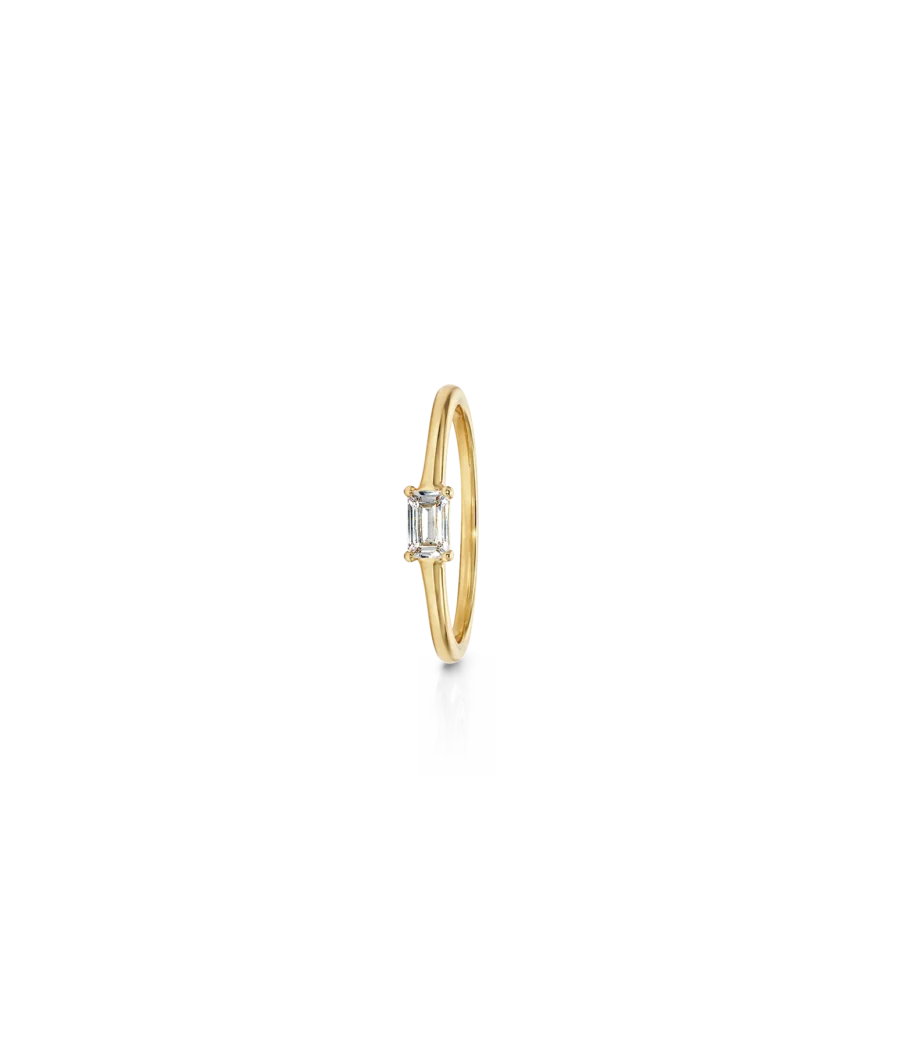 Zirkonia Ring im Smaragdschliff