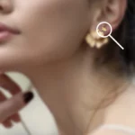 18 Karat Ginkgo Ohrstecker 2293
