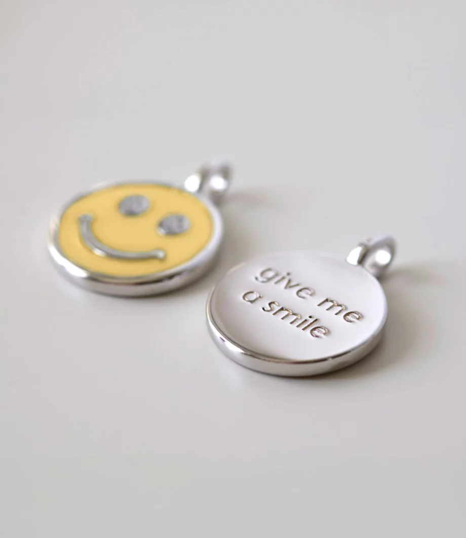 Bicolor Smiley Anhänger 2249