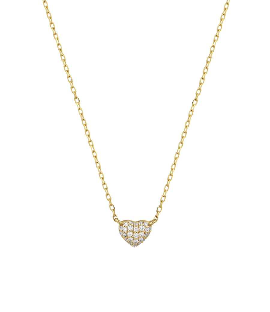18 Karat Herz Kette mit Labor Diamanten 2316