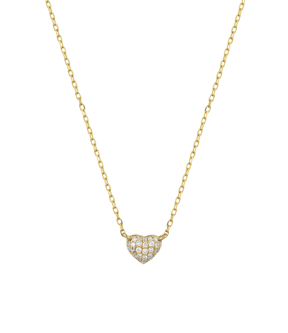 18 Karat Herz Kette mit Labor Diamanten 2316