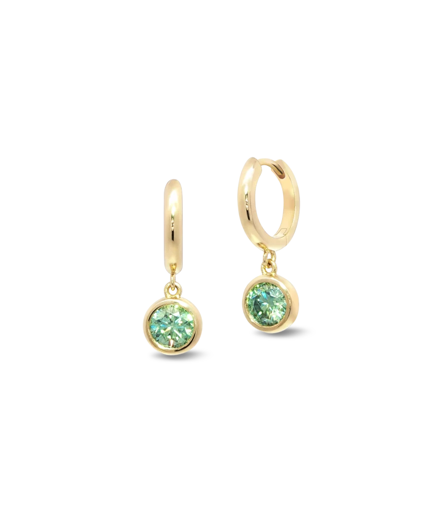 Creolen mit Stein-Anhänger