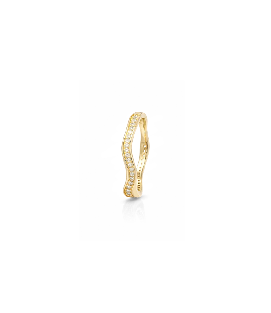 Ring gewellt mit Zirkonia