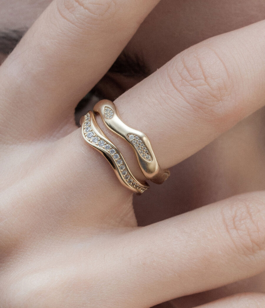 Ring organische Form mit Zirkonia