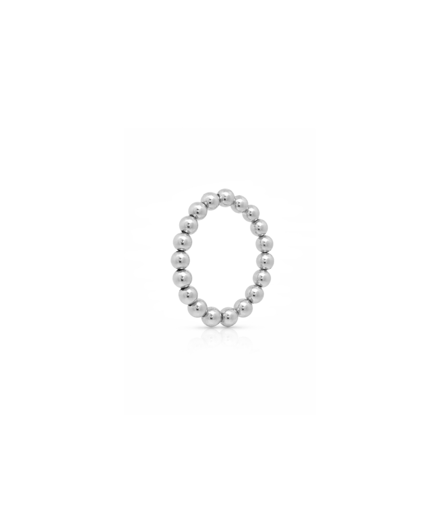 Elastic Kugelring rhodiniert