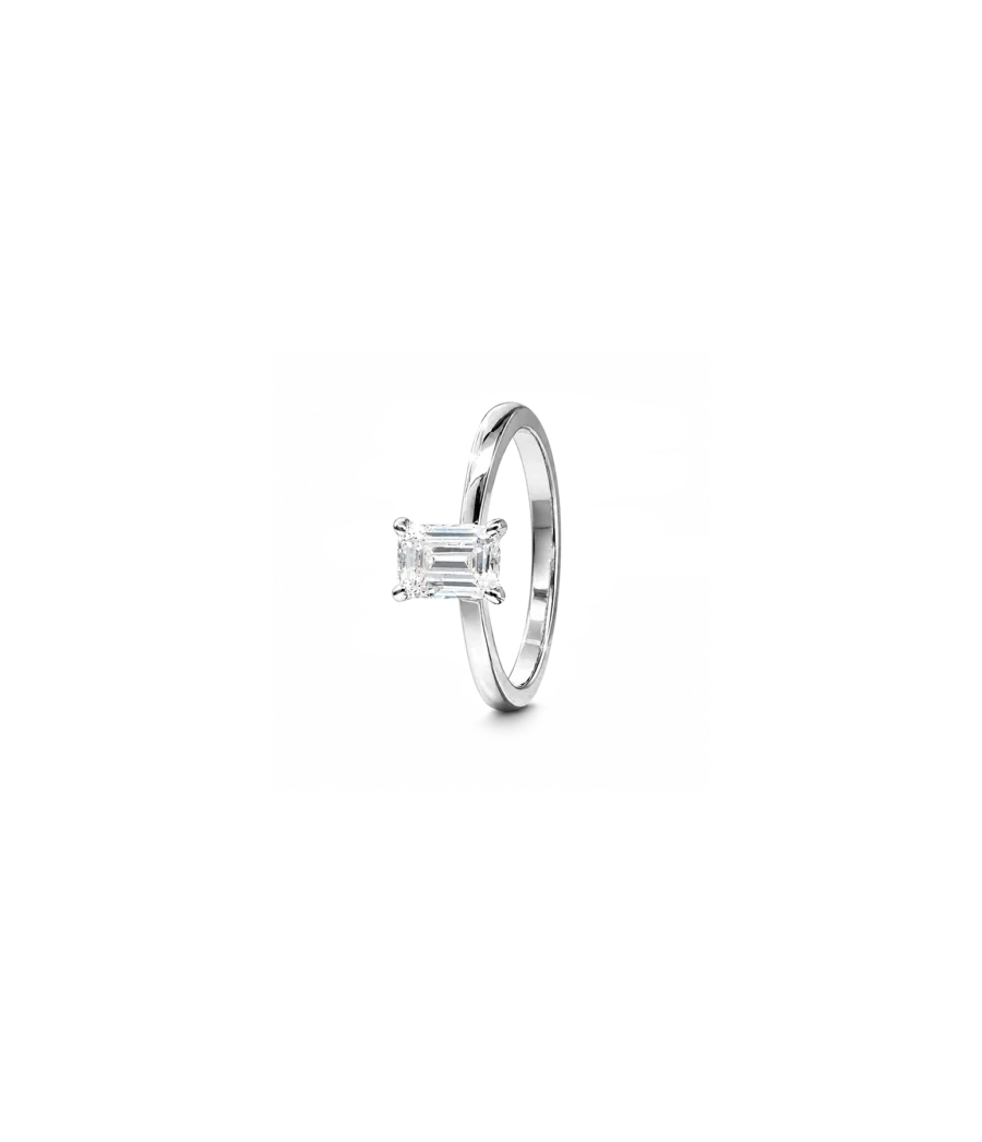Filigraner Zirkonia Ring im Baguette Schliff